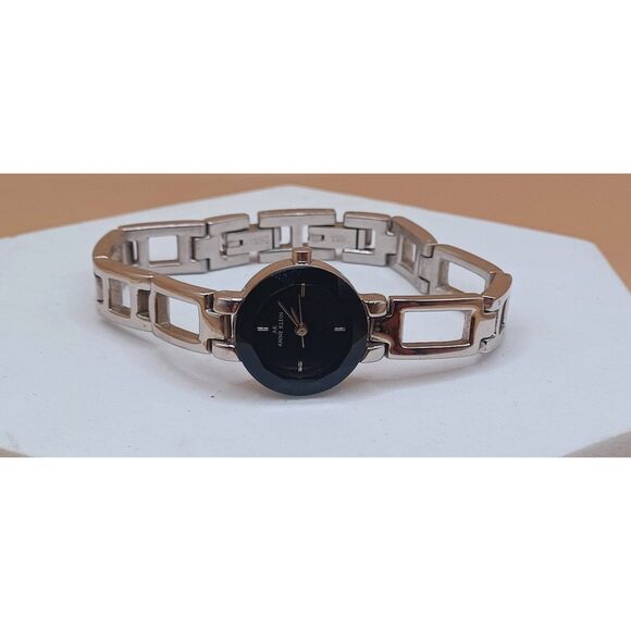 Anne Klein Diamond Black Dial Round Case - Picture 9 of 10